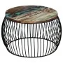 Mesa de centro redonda de madera maciza reciclada 68x37 cm de vidaXL, Mesas de centro - Ref: Foro24-243300, Precio: 112,25 €,...