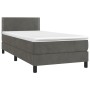 Cama box spring con colchón terciopelo gris oscuro 100x200 cm de vidaXL, Camas y somieres - Ref: Foro24-3141228, Precio: 294,...