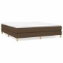 Estructura de cama tela marrón oscuro 180x200 cm de vidaXL, Camas y somieres - Ref: Foro24-3120633, Precio: 114,91 €, Descuen...