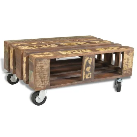 Mesa de centro con 4 ruedas madera reciclada de vidaXL, Mesas de centro - Ref: Foro24-240949, Precio: 191,46 €, Descuento: %