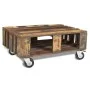 Mesa de centro con 4 ruedas madera reciclada de vidaXL, Mesas de centro - Ref: Foro24-240949, Precio: 191,46 €, Descuento: %