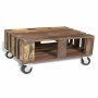 Mesa de centro con 4 ruedas madera reciclada de vidaXL, Mesas de centro - Ref: Foro24-240949, Precio: 204,01 €, Descuento: %