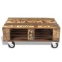 Mesa de centro con 4 ruedas madera reciclada de vidaXL, Mesas de centro - Ref: Foro24-240949, Precio: 204,01 €, Descuento: %
