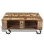 Mesa de centro con 4 ruedas madera reciclada de vidaXL, Mesas de centro - Ref: Foro24-240949, Precio: 191,46 €, Descuento: %