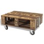 Mesa de centro con 4 ruedas madera reciclada de vidaXL, Mesas de centro - Ref: Foro24-240949, Precio: 204,01 €, Descuento: %