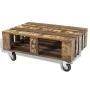 Mesa de centro con 4 ruedas madera reciclada de vidaXL, Mesas de centro - Ref: Foro24-240949, Precio: 191,46 €, Descuento: %