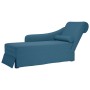 Chaise longue respaldo reposabrazos derecho terciopelo azul en Divanes | Comprar online en Foru.es