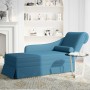 Chaise longue respaldo reposabrazos derecho terciopelo azul en Divanes | Comprar online en Foru.es