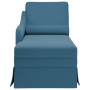 Chaise longue respaldo reposabrazos derecho terciopelo azul en Divanes | Comprar online en Foru.es