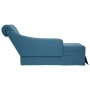 Chaise longue respaldo reposabrazos derecho terciopelo azul en Divanes | Comprar online en Foru.es