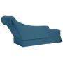 Chaise longue respaldo reposabrazos derecho terciopelo azul en Divanes | Comprar online en Foru.es