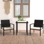 Conjunto de comedor de jardín 3 piezas ratán sintético negro en Conjuntos de jardín | Comprar online en Foru.es