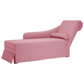 Chaise longue respaldo reposabrazos derecho terciopelo rosa en Divanes | Comprar online en Foru.es