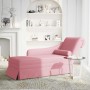 Chaise longue respaldo reposabrazos derecho terciopelo rosa en Divanes | Comprar online en Foru.es
