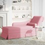 Chaise longue respaldo reposabrazos derecho terciopelo rosa en Divanes | Comprar online en Foru.es