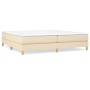 Estructura de cama de tela color crema 200x200 cm de vidaXL, Camas y somieres - Ref: Foro24-3120643, Precio: 118,56 €, Descue...