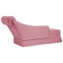 Chaise longue respaldo reposabrazos derecho terciopelo rosa en Divanes | Comprar online en Foru.es