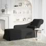 Chaise longue respaldo reposabrazos derecho terciopelo negro en Divanes | Comprar online en Foru.es