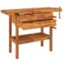 Banco de trabajo cajones y tornillos banco acacia 124x52x83 cm de vidaXL, Mesas de trabajo - Ref: Foro24-153322, Precio: 228,...