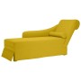 Chaise longue respaldo reposabrazos derecho terciopelo amarillo en Divanes | Comprar online en Foru.es