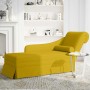 Chaise longue respaldo reposabrazos derecho terciopelo amarillo en Divanes | Comprar online en Foru.es
