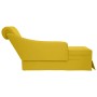Chaise longue respaldo reposabrazos derecho terciopelo amarillo en Divanes | Comprar online en Foru.es