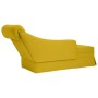 Chaise longue respaldo reposabrazos derecho terciopelo amarillo en Divanes | Comprar online en Foru.es