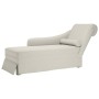 Chaise longue respaldo reposabrazos derecho terciopelo crema en Divanes | Comprar online en Foru.es