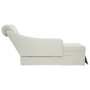 Chaise longue respaldo reposabrazos derecho terciopelo crema en Divanes | Comprar online en Foru.es