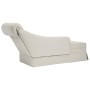 Chaise longue respaldo reposabrazos derecho terciopelo crema en Divanes | Comprar online en Foru.es