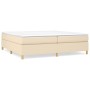Estructura de cama de tela color crema 200x200 cm de vidaXL, Camas y somieres - Ref: Foro24-3120990, Precio: 128,10 €, Descue...