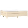 Estructura de cama de tela color crema 200x200 cm de vidaXL, Camas y somieres - Ref: Foro24-3120990, Precio: 128,10 €, Descue...