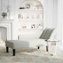 Chaise longue con reposabrazos derecho terciopelo gris claro en Divanes | Comprar online en Foru.es