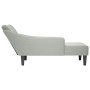 Chaise longue con reposabrazos derecho terciopelo gris claro en Divanes | Comprar online en Foru.es