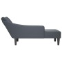 Chaise longue con reposabrazos derecho terciopelo gris claro en Divanes | Comprar online en Foru.es