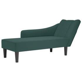 Chaise longue con reposabrazos derecho terciopelo oscuro en Divanes | Comprar online en Foru.es