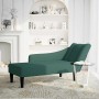 Chaise longue con reposabrazos derecho terciopelo oscuro en Divanes | Comprar online en Foru.es