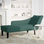 Chaise longue con reposabrazos derecho terciopelo oscuro en Divanes | Comprar online en Foru.es