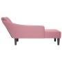 Chaise longue con reposabrazos derecho terciopelo rosa en Divanes | Comprar online en Foru.es