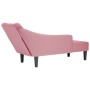 Chaise longue con reposabrazos derecho terciopelo rosa en Divanes | Comprar online en Foru.es
