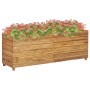 Arriate elevado madera de teca reciclada y acero 150x40x55 cm de vidaXL, Maceteros y jardineras - Ref: Foro24-47426, Precio: ...