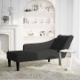 Chaise longue con reposabrazos derecho terciopelo negro en Divanes | Comprar online en Foru.es