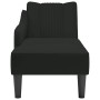 Chaise longue con reposabrazos derecho terciopelo negro en Divanes | Comprar online en Foru.es