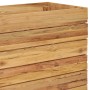 Arriate elevado madera de teca reciclada y acero 150x40x55 cm de vidaXL, Maceteros y jardineras - Ref: Foro24-47426, Precio: ...