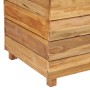 Arriate elevado madera de teca reciclada y acero 150x40x55 cm de vidaXL, Maceteros y jardineras - Ref: Foro24-47426, Precio: ...