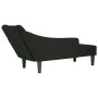 Chaise longue con reposabrazos derecho terciopelo negro en Divanes | Comprar online en Foru.es