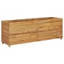 Arriate elevado madera de teca reciclada y acero 150x40x55 cm de vidaXL, Maceteros y jardineras - Ref: Foro24-47426, Precio: ...