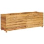 Arriate elevado madera de teca reciclada y acero 150x40x55 cm de vidaXL, Maceteros y jardineras - Ref: Foro24-47426, Precio: ...