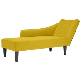 Chaise longue con reposabrazos derecho terciopelo amarillo en Divanes | Comprar online en Foru.es