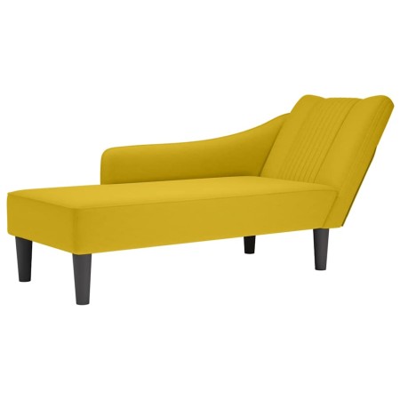 Chaise longue con reposabrazos derecho terciopelo amarillo en Divanes | Comprar online en Foru.es